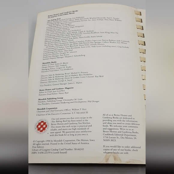 Better Homes And Garden New Baking Book Spiralbound 1998 Over 600 Recipes - Picture 2 of 10